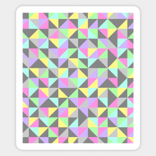 Geometric Pattern in Pastels and Grey Sticker